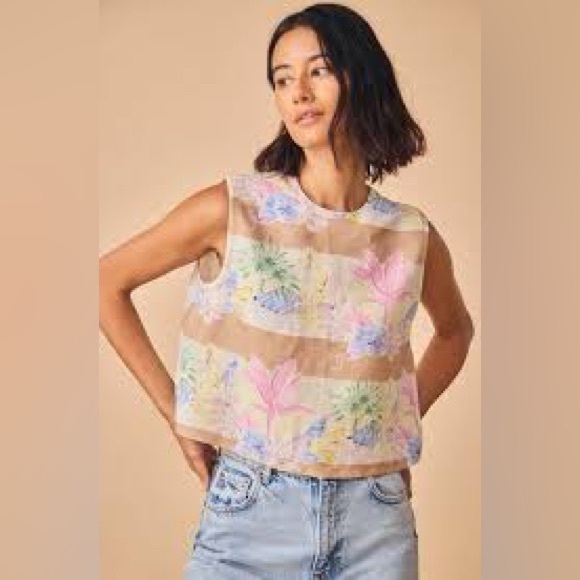 HUNTER BELL Pastel Paradise Manning Top size Large - Picture 4 of 7